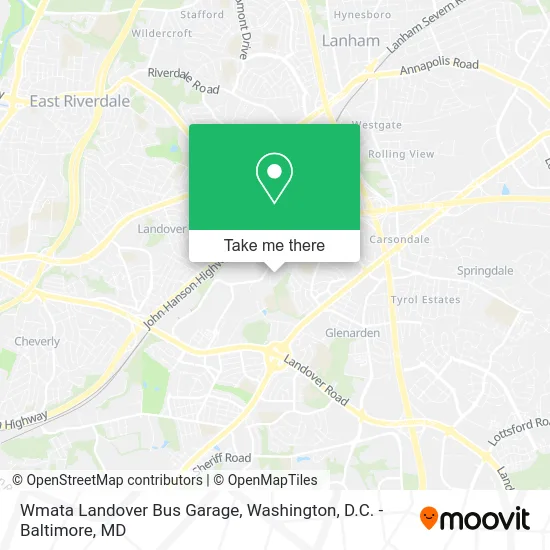 Wmata Landover Bus Garage map