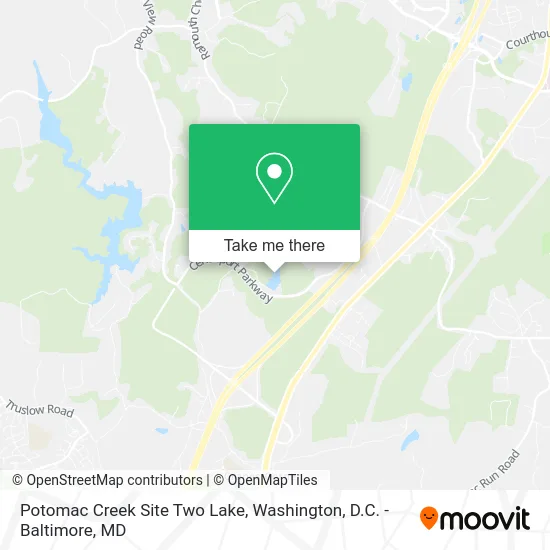 Potomac Creek Site Two Lake map