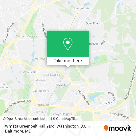 Wmata Greenbelt Rail Yard map