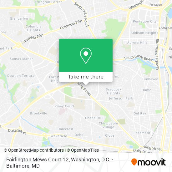 Mapa de Fairlington Mews Court 12
