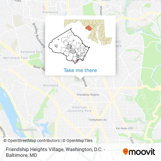 Friendship Heights Village map