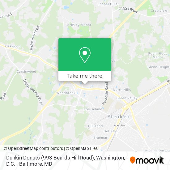 Mapa de Dunkin Donuts (993 Beards Hill Road)