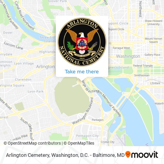 Mapa de Arlington Cemetery