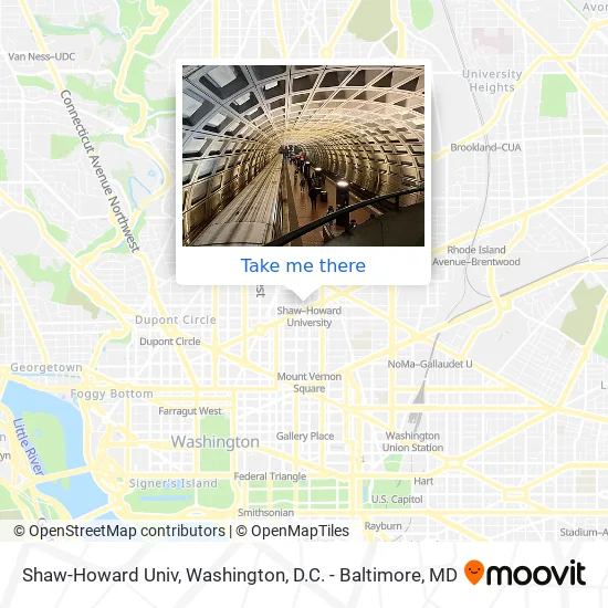 Mapa de Shaw-Howard Univ