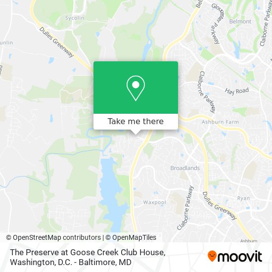 The Preserve at Goose Creek Club House map