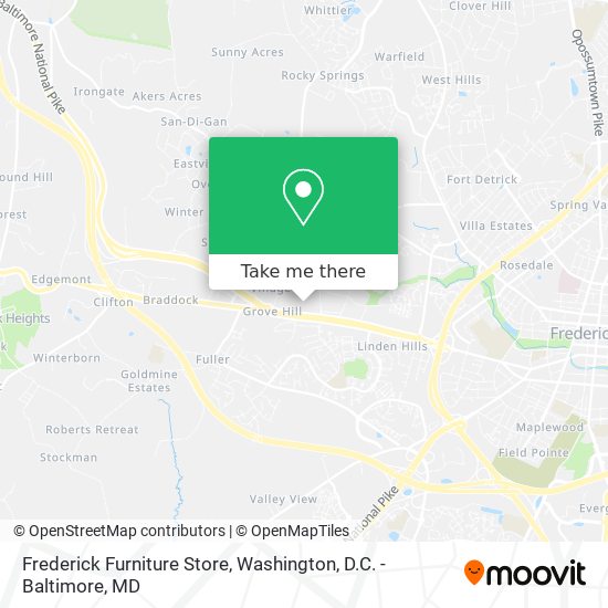 Frederick Furniture Store map