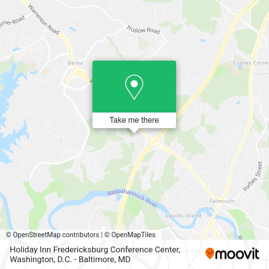 Holiday Inn Fredericksburg Conference Center map