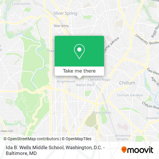Ida B. Wells Middle School map