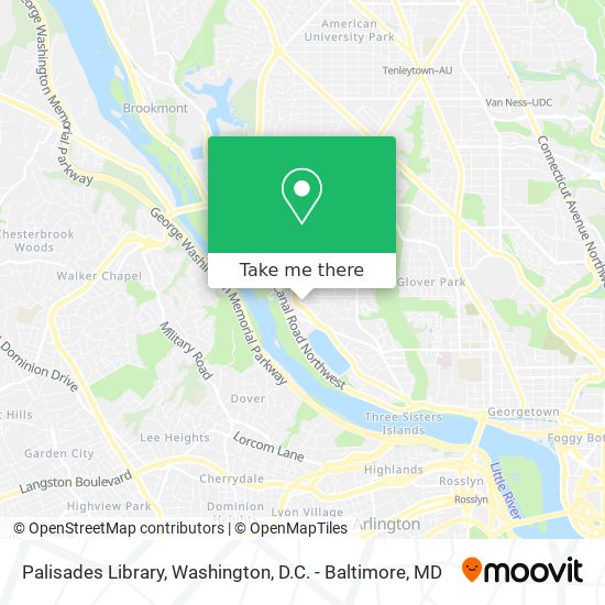 Mapa de Palisades Library
