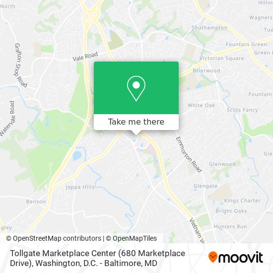 Tollgate Marketplace Center (680 Marketplace Drive) map