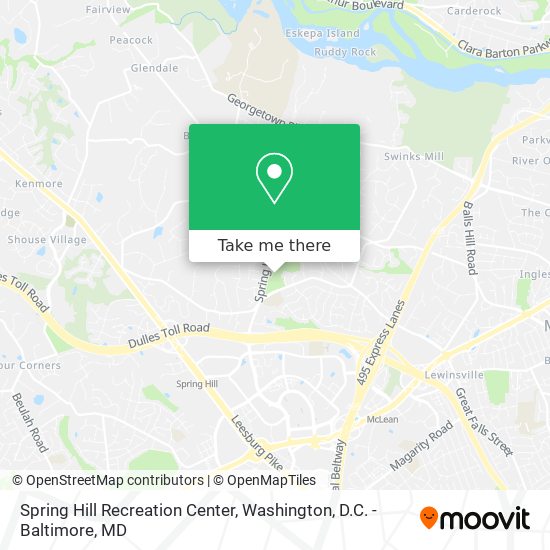 Spring Hill Recreation Center map