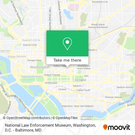 National Law Enforcement Museum map