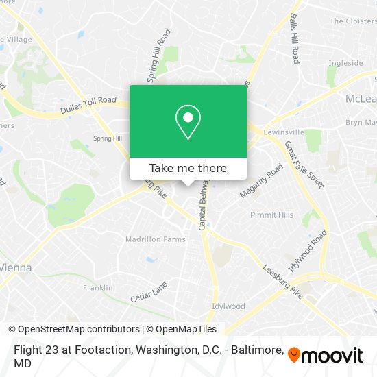 Flight 23 at Footaction map