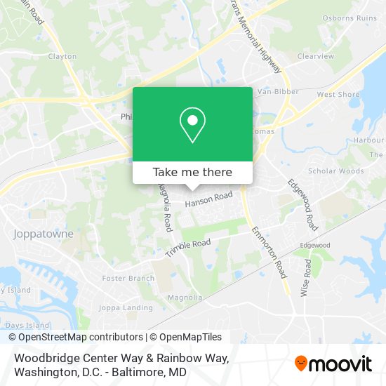 Mapa de Woodbridge Center Way & Rainbow Way