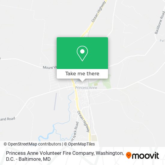 Princess Anne Volunteer Fire Company map