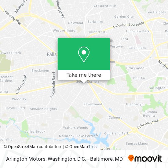 Arlington Motors map