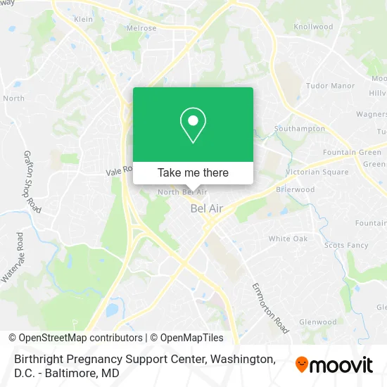 Birthright Pregnancy Support Center map