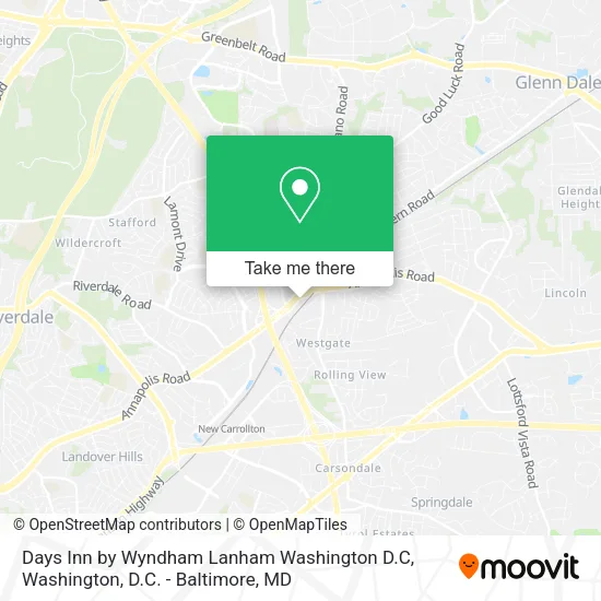 Days Inn by Wyndham Lanham Washington D.C map