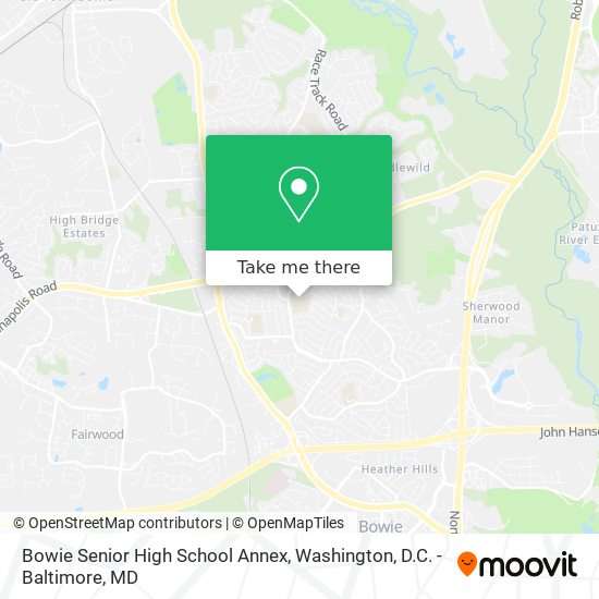 Bowie Senior High School Annex map