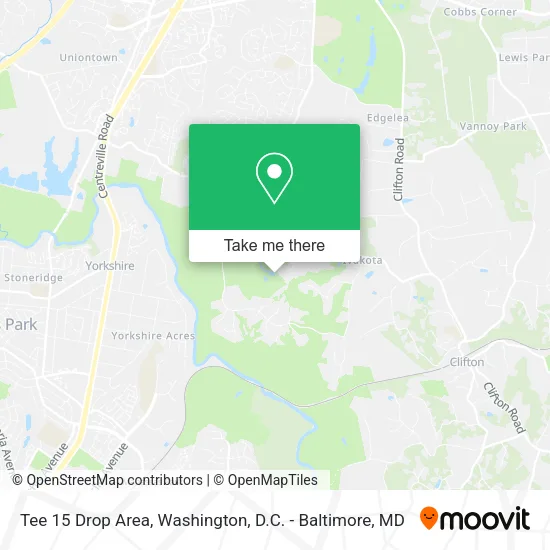 Tee 15 Drop Area map