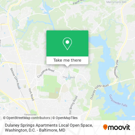 Dulaney Springs Apartments Local Open Space map