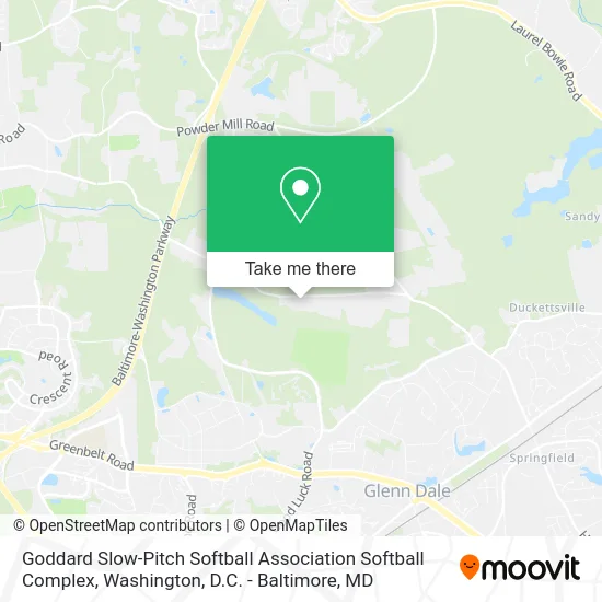 Goddard Slow-Pitch Softball Association Softball Complex map
