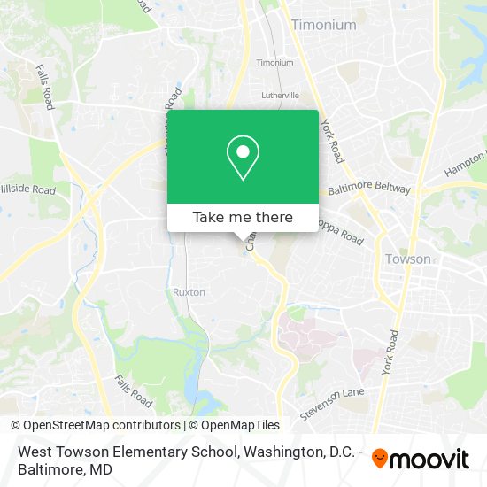West Towson Elementary School map