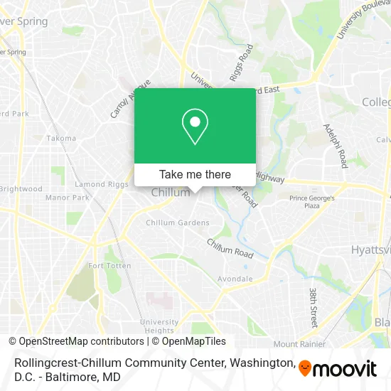 Rollingcrest-Chillum Community Center map