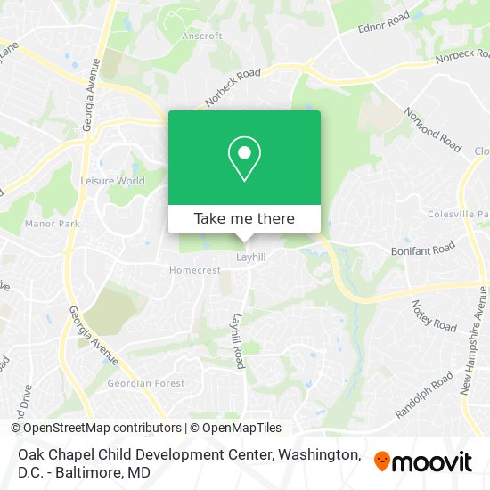 Mapa de Oak Chapel Child Development Center