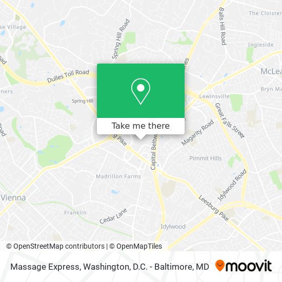 Massage Express map