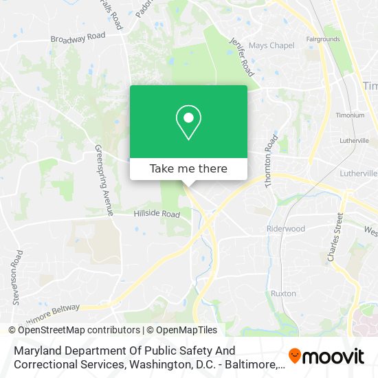 Maryland Department Of Public Safety And Correctional Services map