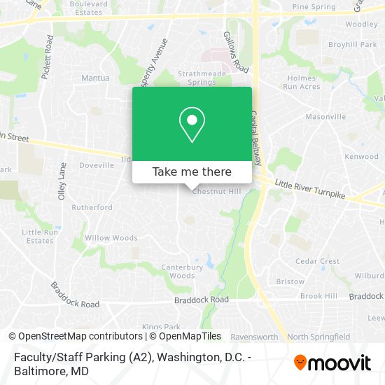 Faculty/Staff Parking (A2) map