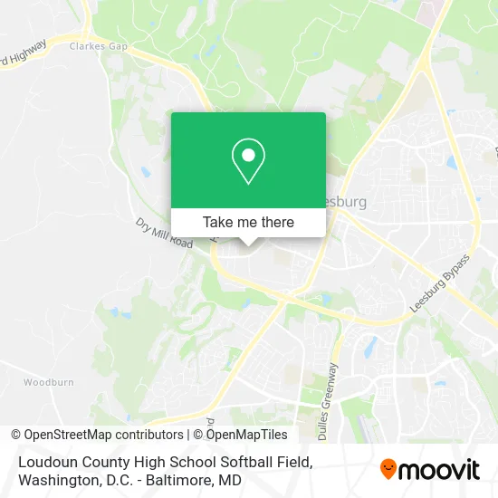 Loudoun County High School Softball Field map
