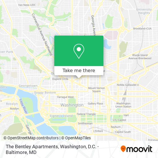 Mapa de The Bentley Apartments