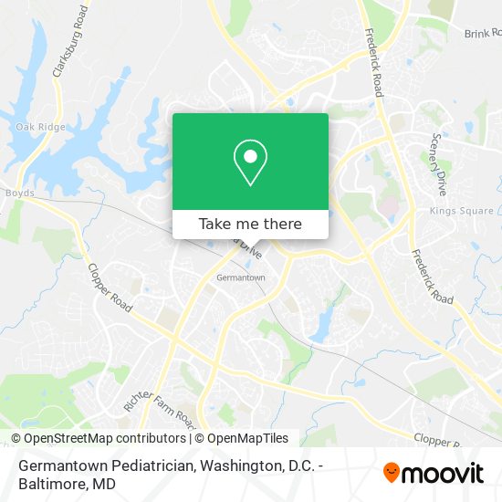 Germantown Pediatrician map