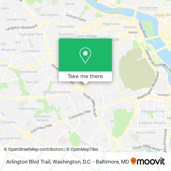 Arlington Blvd Trail map