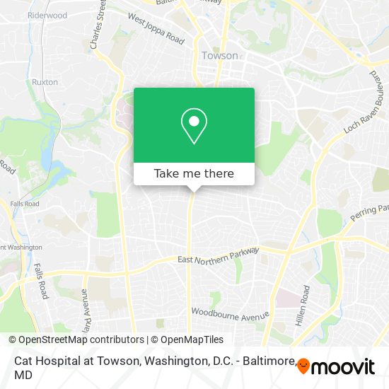 Cat Hospital at Towson map