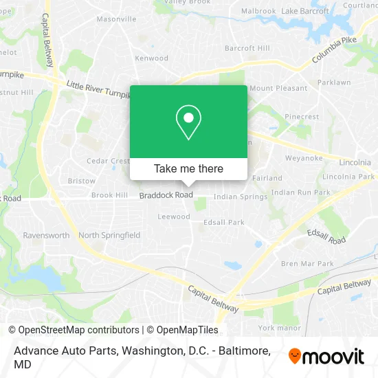 Advance Auto Parts map