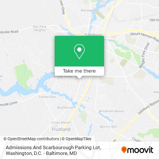 Admissions And Scarbourough Parking Lot map