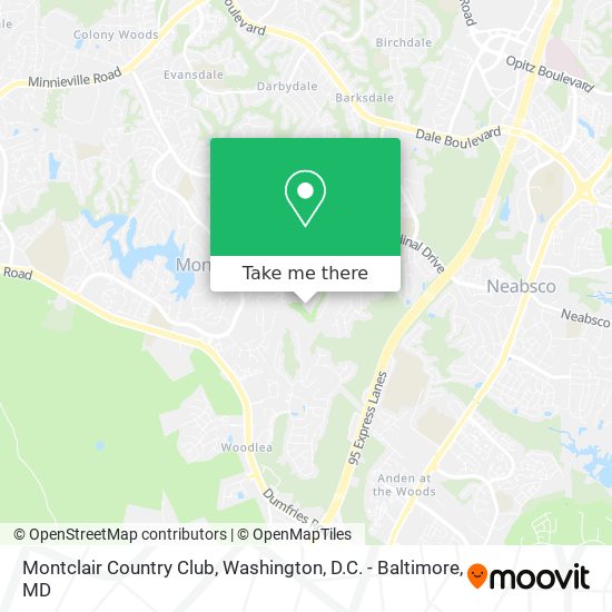 Montclair Country Club map
