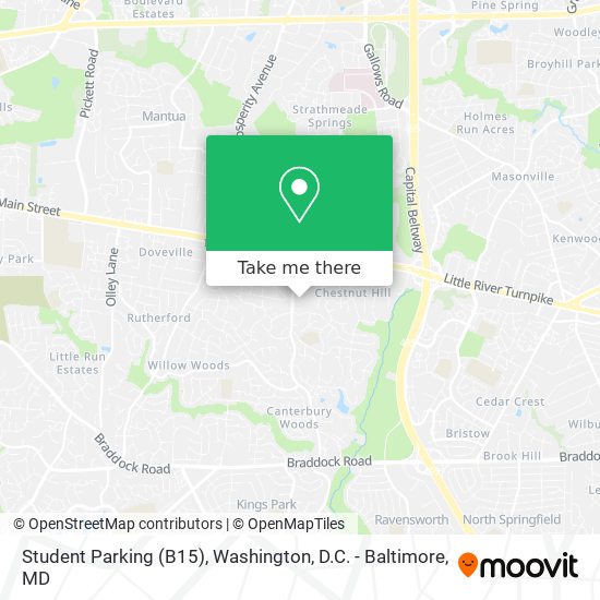 Student Parking (B15) map