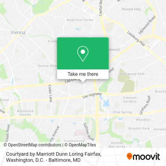 Mapa de Courtyard by Marriott Dunn Loring Fairfax