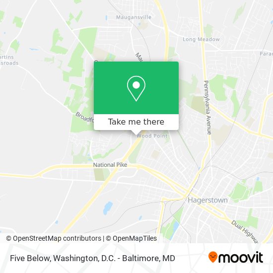 Five Below map