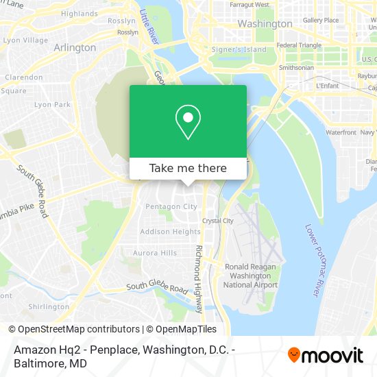 Amazon Hq2 - Penplace map