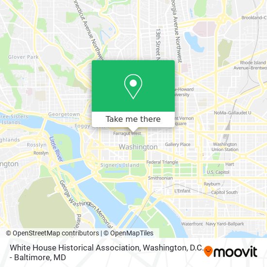 Mapa de White House Historical Association