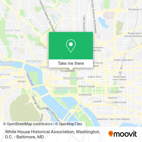 White House Historical Association map