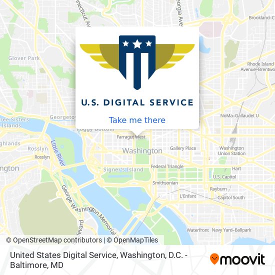 Mapa de United States Digital Service