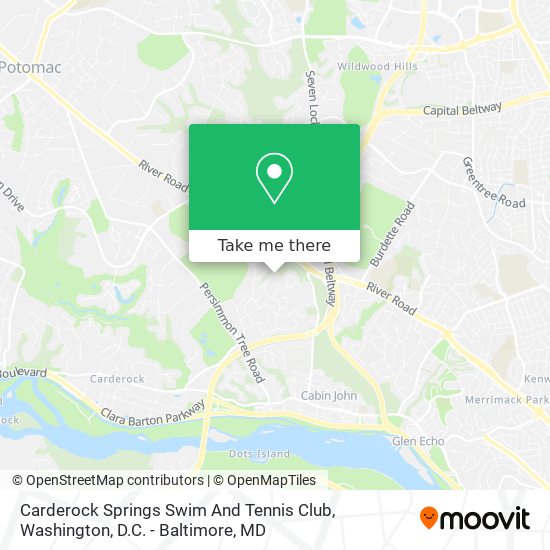 Mapa de Carderock Springs Swim And Tennis Club