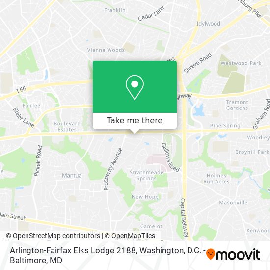 Mapa de Arlington-Fairfax Elks Lodge 2188