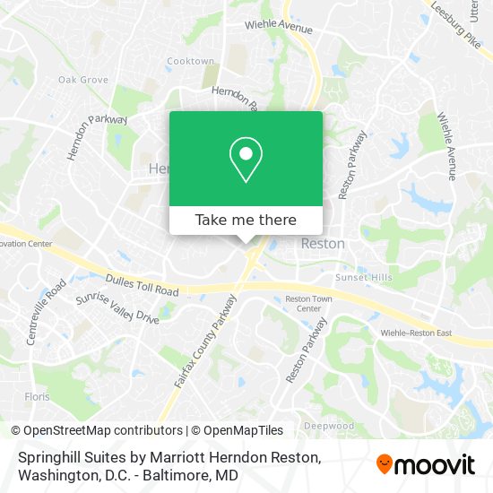 Springhill Suites by Marriott Herndon Reston map